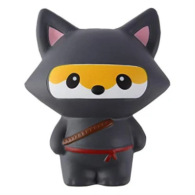 Image of Anboor Squishies Ninja Fox Squishy Slow Rising Squeeze Toy Kawaii Scented Soft Animal Toys Prime 1Pcs