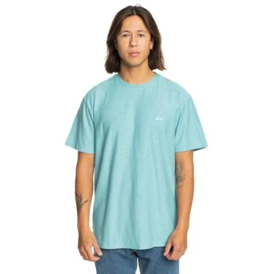 Image of Quiksilver SLUB Basic Tshirt, Men&#039;s, Size: XL, Blue