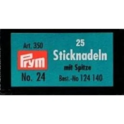 Image of Prym Sharp Tip Needles, Silver, Nr.24, 37 x 0,8 mm, 25 Stück