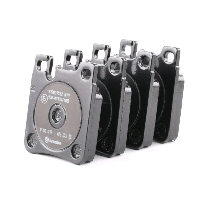 Image of 05143633AA, 05143633AB, 5143633AA, 5143633AB, K05143633AA Brake pad set BREMBO P 50 017 prepared for wear indicator without accessories