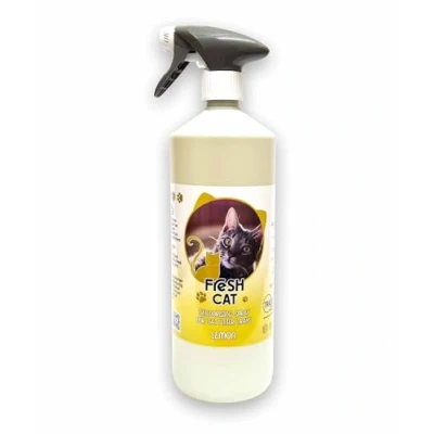 Image of FRESH Cat Litter Tray Deodorising Trigger Spray Bottle 1L (LEMON)