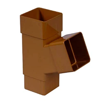 Image of Caramel Square Downpipe Branch Connector, Freeflow Rain Water Systems