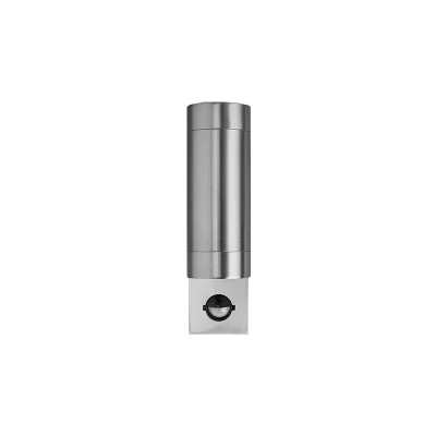 Image of Up/Down GU10 PIR Wall Light Stainless Steel Bell Lighting Luna