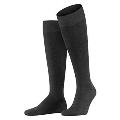 Image of Mens 1 Pair Falke Merino Wool Energizing Knee High Socks Anthracite Melange 11.5 12.5