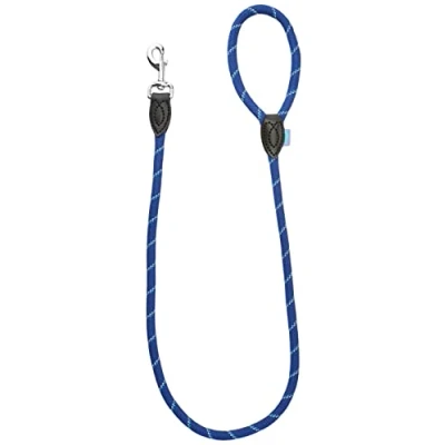 Image of Dog &amp; Co Mountain Rope Trigger Lead Blue Reflective 120cm