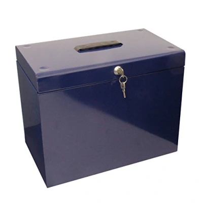 Image of A4 Home File Box &amp; 5 Suspension Files Blue