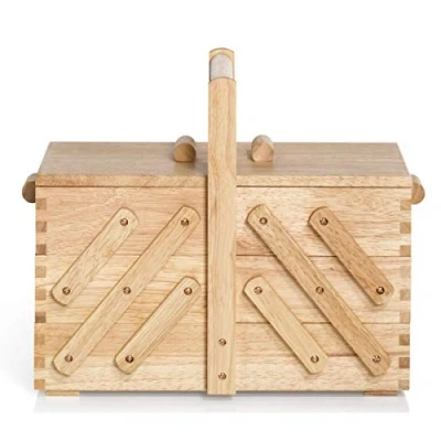 Image of Prym Sewing Basket, Wood, Beige, Brown, Medium