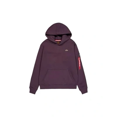 Image of Alpha Industries Men&#039;s 3D Small Logo Hoody, Plum, XL