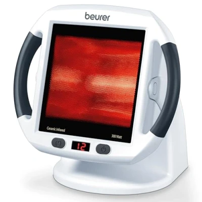 Image of Beurer IL50 Infrared Heat Lamp, Soothing For Colds And Muscle Tension, Light Therapy with 300 watts, Improves Blood Circulation, 100% UV Blocker, Medical Device
