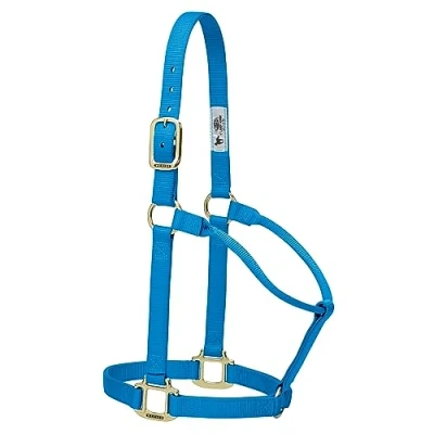 Image of Weaver Leather Original Non Adjustable Nylon Horse Halter, Yearling, Hurricane Blue
