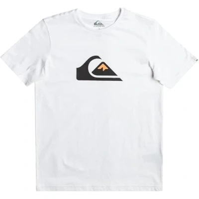 Image of Quiksilver Young Mens Comp Logo T Shirt, White, L EU