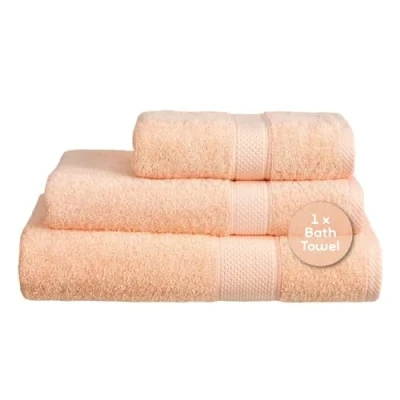 Image of Linens Limited Turkish Cotton Bath Towels, Large Sheet for Shower, Beach and More, Soft Luxurious, Super Absorbent, Machine Washable (Peach)