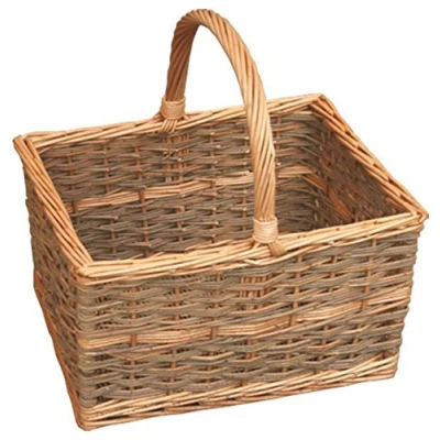 Image of Red Hamper S018/HOME Wicker Yorkshire Rectangular Shopping Basket