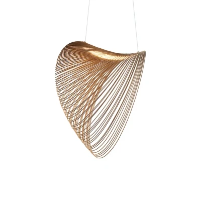 Image of Luceplan Illan LED wooden hanging lamp dim Ø 80 cm