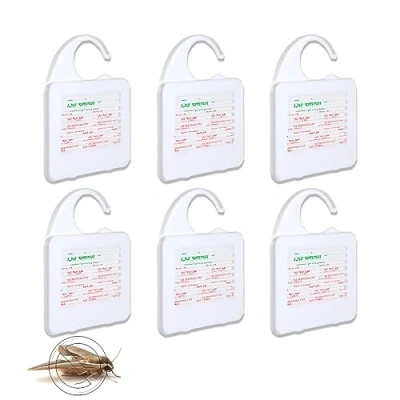 Image of 6 Hanging Moth Repellent for Wardrobes, Kills Moths Larvae and Eggs, Killer Protect Clothes in Wardrobes &amp; Drawers, Highly Effective Months Protection