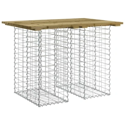 Image of vidaXL Garden Bench Gabion Design 100x70x72 cm Impregnated Wood Pine
