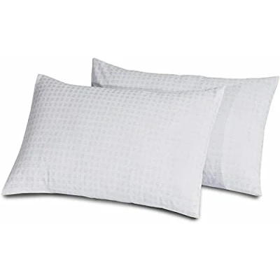 Image of 2 Pack Non Allergenic Hollowfibre Soft Polycotton Pillow Pairs : Made In the UK