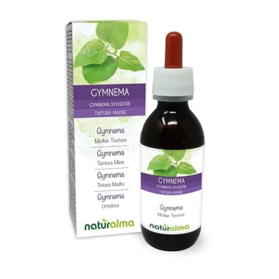 Image of Gymnema (Gymnema sylvestre or Marsdenia sylvestris) Leaves Alcohol Free Mother Tincture Naturalma Liquid Extract Drops 120 ml Food Supplement Vegan