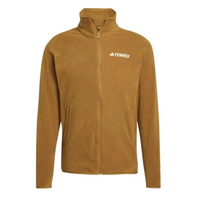 Image of adidas Men&#039;s Terrex Multi Essentials Full Zip Fleece Jacket, bronze strata, S