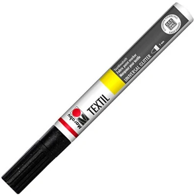 Image of Marabu Textil Glitter Painter Pen (3mm Tip) 573 Black