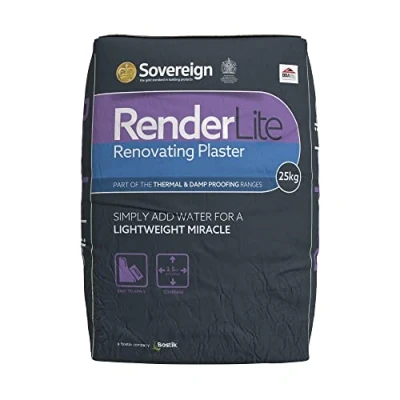 Image of SOVEREIGN 30806772 RenderLite Renovating Plaster 25kg, Grey
