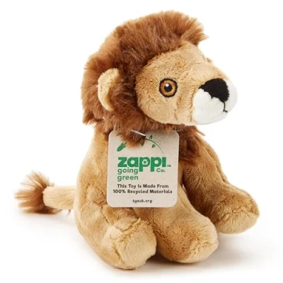 Image of Zappi Co Lion 18 cm Plush Toy Realistic Soft Cuddly Animal, Majestic &amp; Lifelike, Great for Play Educational Purposes, Featured on TikTok (18cm Length)