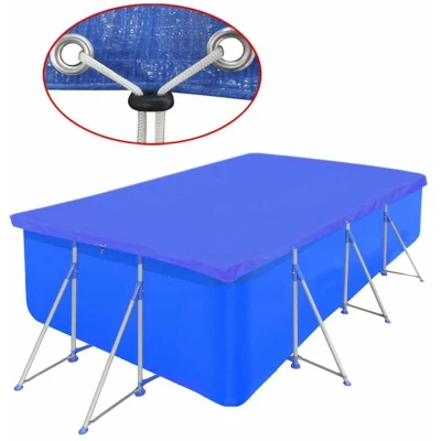 Image of vidaXL Pool Cover PE Rectangular 90 g/sqm 394 x 207 cm
