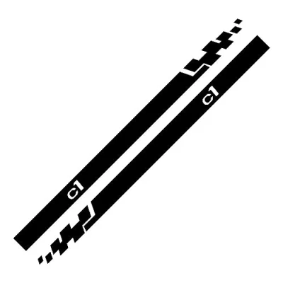 Image of Car Stickers for Citroen C1 C3 C4 Cactus Picasso C5 C6 Sport C Elysee VTS, 2 Pcs PVC Side Door Styling Scratch Resistant Decoration Decals Gifts and Merchandise Accessories