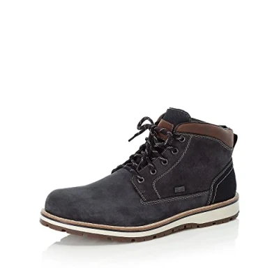Image of Rieker Men Ankle Boots F8410, Men&#039;s Lace up Boot,Water Repellent,riekerTEX,Half Boots,lace Bootie,Waterproof,tex,Blue (Blau / 16),45 EU 10.5 UK
