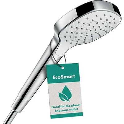 Image of hansgrohe Croma E Hand shower 110 1 spray water saving 9 l/min, white/chrome, 26815400
