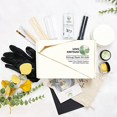 Image of Bio Kintsugi Repair Kit, Food Safe Based Dishwasher Your Meaningful Objects with Powder Glue, Perfect for Beginners, Japanese Art Craft