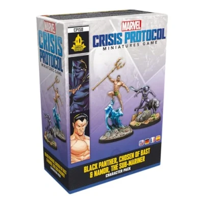 Image of ATOMIC MASS GAMES Marvel Crisis Protocol Black Panther &amp; Namor Miniatures Game Ages 14+ 2 Players 45 Minutes Playing Time