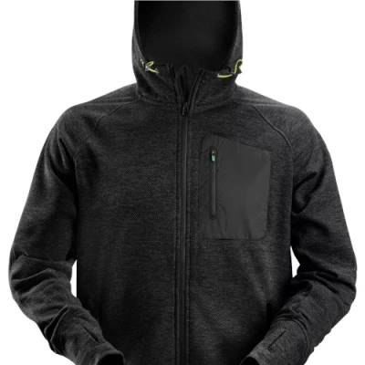 Image of Snickers FlexiWork Fleece Hoodie Black/Black S