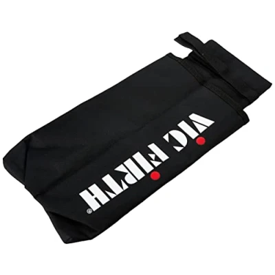 Image of Vic FIrth Marching Snare Drumstick Bag 2 Pair Black with VF logo