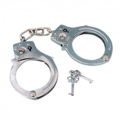 Image of Handcuffs Metal with Key for Costumes