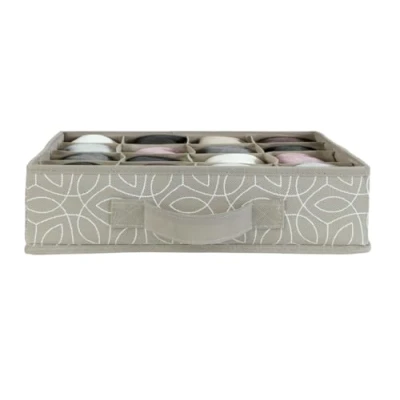 Image of Wenko Sorter Mod. Balance 16 Compartments Organiser for Drawer Storing Ties Jewellery and Socks Dimensions 31 x 8.5 cm Taupe