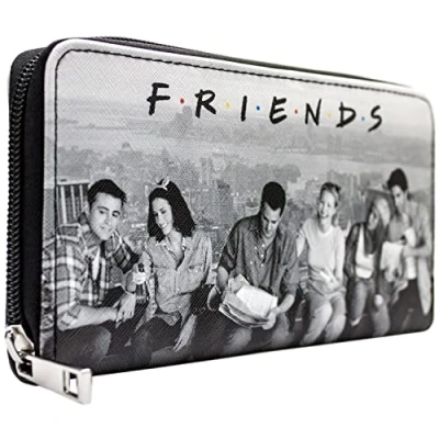 Image of Central Perk Friends Lunch on a Skyscraper Grey Coin and Card Clutch Purse, One Size