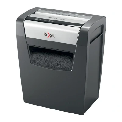 Image of Rexel Momentum X312 Cross Cut Paper Shredder, Shreds 13 12 Sheets (70 80 gsm), 23 Litre Bin, Black, 2104572