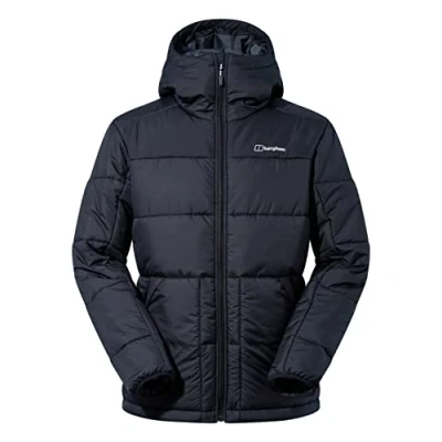 Image of Berghaus Men&#039;s Komatiite Synthetic Insulated Jacket, Extra Warm, Durable Coat, Lightweight Design, Black, XXL