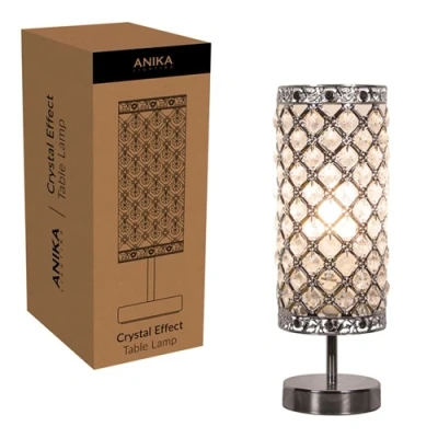 Image of Anika Crystal Table Lamp Switched
