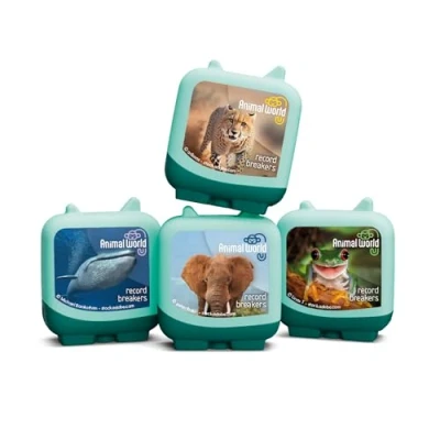 Image of tonies Animal World: Record Breakers Audio Clever Pocket Tonie Set, for use with toniebox