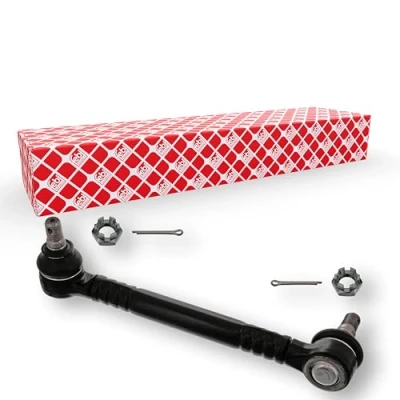 Image of 5010253255 Anti roll bar link FEBI BILSTEIN 45364 Front Axle Left 280mm M16 x 1,5 BMTS Turbo NEW with crown nut