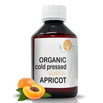 Image of 100% Organic Cold Pressed Apricot Oil Facial, Body and Hair Moisturiser Eye Contour Anti ageing Rejuvenating Soothing Effect, 100 ml