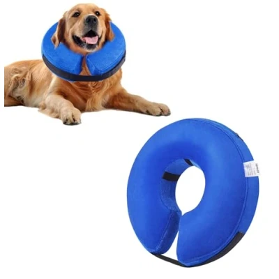 Image of Emwel Pet Inflatable Collar for Large Dogs, Comfy Cone Recovery, Basic Dog Collars, L