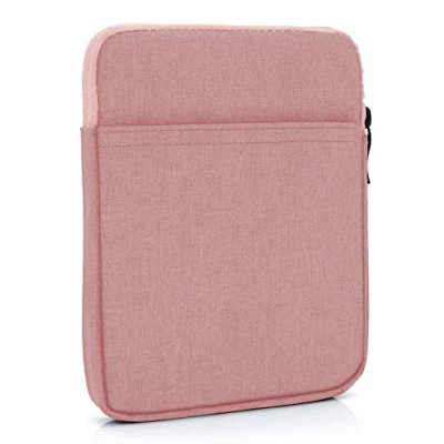 Image of MyGadget Nylon Sleeve for Tablet up to 6 Inch Padded Bag 12,5 x 17 cm e.g. Kindle Paperwhite Travel Pouch in Pink