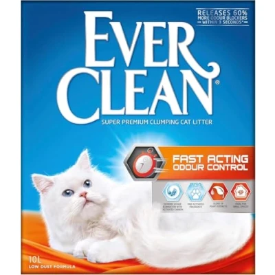 Image of Ever Clean Clumping Cat Litter, Fast Acting Odour Control, Ideal for small spaces, Scented long lasting freshness, 10L