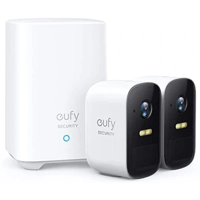 Image of eufy Security, eufyCam 2C Wireless Home Security Camera System, 180 Day Battery Life, HD 1080p, IP67 Weatherproof, Night Vision, Compatible with Amazon Alexa, 2 Cam Kit, No Monthly Fee (Renewed)