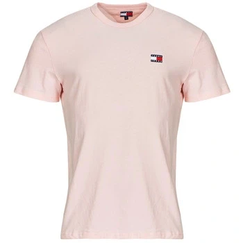 Image of Tommy Jeans Badge TEE Basic Tshirt, Men&#039;s, Size: 40, Precious pink