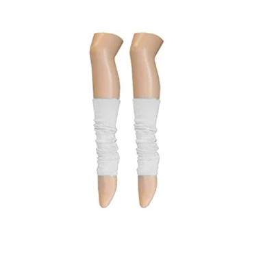 Image of Crazy Chick® Kids Girls Plain Leg Warmer School Dance Wear Lurex Legwarmer tutu Fancy (White)