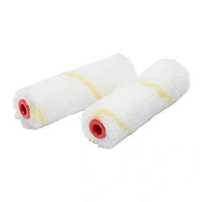 Image of Fit for The Job 2 pack 4 inch Medium Pile Woven Mini Paint Rollers DIY Painting, Gives a Smooth Finish Painting with Emulsion Paints on Interior Walls and Ceilings, 4&quot; 100mm